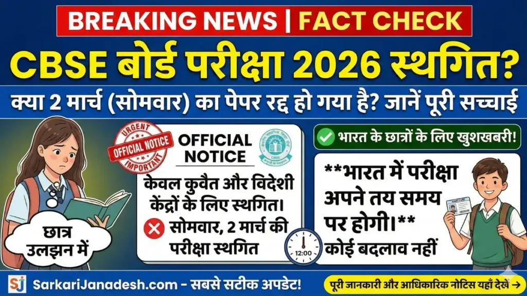 CBSE Exam Postponed 2026